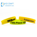 High quality custom logo printing rubber bracelet souvenir country flag silicone wristband